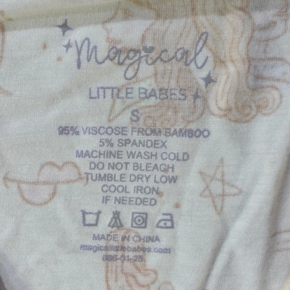 Magical Little Babes Bamboo Pajama Set Size Small Italy Travel Print